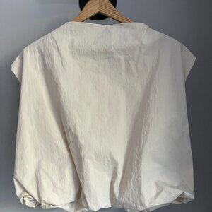 Zara Balloon Top ZW Collection in Ecru